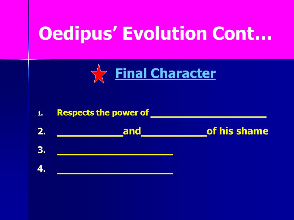 Oedipus inability to change his fate in oedipus rex a play by sophocles